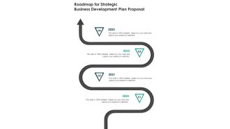 Roadmap For Strategic Business Development Plan Proposal One Pager Sample Example Document