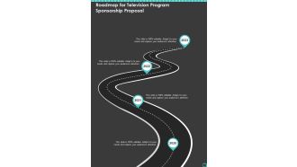 Roadmap For Television Program Sponsorship Proposal One Pager Sample Example Document