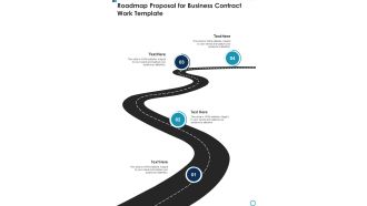 Roadmap Proposal For Business Contract Work Template One Pager Sample Example Document