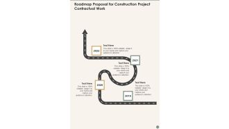 Roadmap Proposal For Construction Project Contractual Work Wd One Pager Sample Example Document