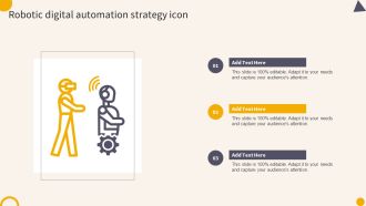 Robotic Digital Automation Strategy Icon Designs PDF