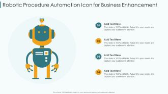Robotic Procedure Automation Icon For Business Enhancement Ideas PDF