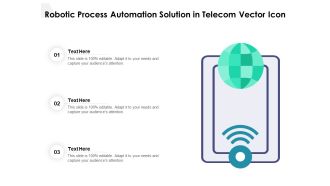 Robotic Process Automation Solution In Telecom Vector Icon Ppt PowerPoint Presentation File Backgrounds PDF