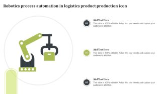 Robotics Process Automation In Logistics Product Production Icon Clipart PDF