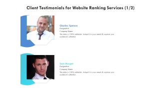 SEO Proposal Template Client Testimonials For Website Ranking Services Management Ppt PowerPoint Presentation Styles Diagrams PDF