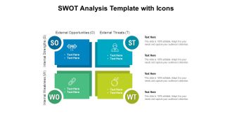 SWOT Analysis Template With Icons Ppt PowerPoint Presentation Layouts Pictures