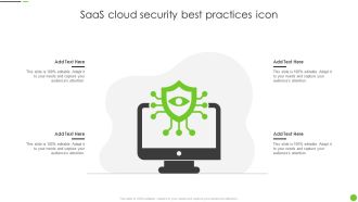 Saas Cloud Security Best Practices Icon Ppt PowerPoint Presentation File Guidelines PDF