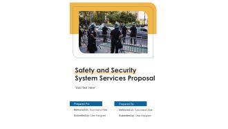 Safety And Security System Services Proposal Example Document Report Doc Pdf Ppt