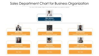Sales Department Chart For Business Organization Ppt PowerPoint Presentation File Tips PDF
