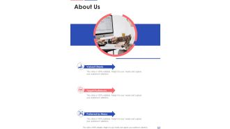 Sales Discussion Proposal About Us One Pager Sample Example Document