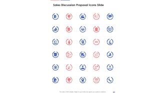Sales Discussion Proposal Icons Slide One Pager Sample Example Document