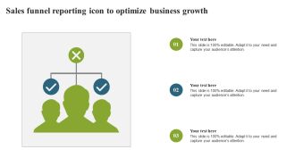 Sales Funnel Reporting Icon To Optimize Business Growth Clipart PDF