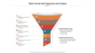 Sales Funnel With Approach And Analyze Ppt PowerPoint Presentation Gallery File Formats PDF