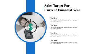 Sales Target For Current Financial Year Ppt PowerPoint Presentation File Master Slide