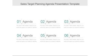 Sales Target Planning Agenda Ppt PowerPoint Presentation Samples