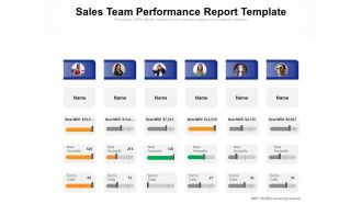 Sales Team Performance Report Template Ppt PowerPoint Presentation Pictures Outline PDF