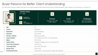 Salesman Principles Playbook Buyer Persona For Better Client Understanding Microsoft PDF