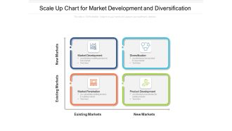 Scale Up Chart For Market Development And Diversification Ppt PowerPoint Presentation Gallery Vector PDF