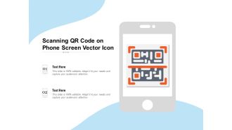 Scanning QR Code On Phone Screen Vector Icon Ppt PowerPoint Presentation Pictures Guide PDF
