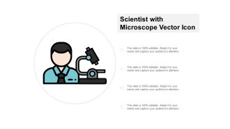 Scientist With Microscope Vector Icon Ppt PowerPoint Presentation Show Graphics Pictures
