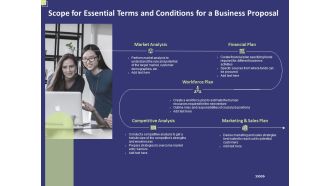 Scope For Essential Terms And Conditions For A Business Proposal Ppt PowerPoint Presentation Outline Display PDF