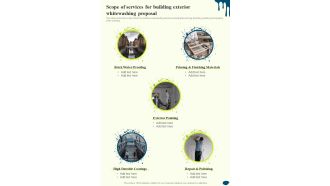 Scope Of Services For Building Exterior Whitewashing Proposal One Pager Sample Example Document