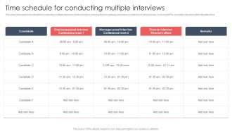 Screening And Staffing Time Schedule For Conducting Multiple Interviews Guidelines PDF