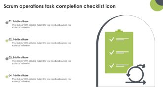 Scrum Operations Task Completion Checklist Icon Pictures PDF