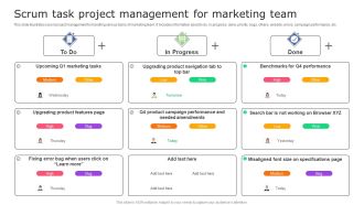 Scrum Task Project Management For Marketing Team Inspiration PDF
