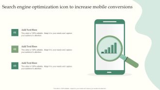 Search Engine Optimization Icon To Increase Mobile Conversions Professional PDF