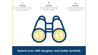 Search Icon With Spyglass And Dollar Symbols Ppt PowerPoint Presentation File Show PDF