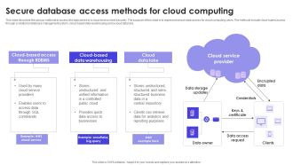 Secure Database Access Methods For Cloud Computing Formats PDF