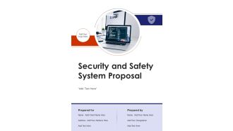 Security And Safety System Proposal Example Document Report Doc Pdf Ppt