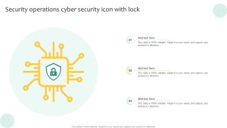Security Operations Cyber Security Icon With Lock Clipart PDF