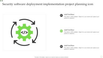 Security Software Deployment Implementation Project Planning Icon Ideas PDF
