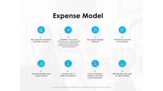 Seed Growth Investing Expense Model Ppt PowerPoint Presentation Layouts Icon