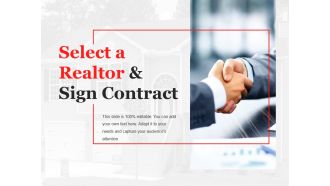 Select A Realtor And Sign Contract Template 2 Ppt PowerPoint Presentation File Objects