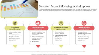 Selection Factors Influencing Tactical Options Brochure PDF