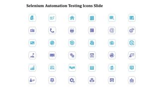 Selenium Automation Testing Icons Slide Ppt Portfolio Slideshow PDF