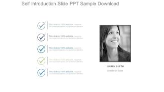 Self Introduction Slide Ppt Sample Download