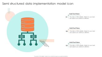 Semi Structured Data Implementation Model Icon Themes PDF