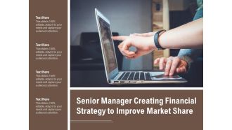 Senior Manager Creating Financial Strategy To Improve Market Share Ppt PowerPoint Presentation Infographic Template Shapes PDF