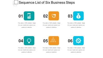 Sequence List Of Six Business Steps Ppt PowerPoint Presentation File Professional PDF