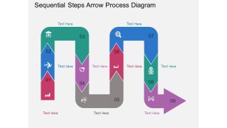 Sequential Steps Arrow Process Diagram Powerpoint Template