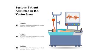 Serious Patient Admitted In ICU Vector Icon Ppt PowerPoint Presentation Professional Deck PDF