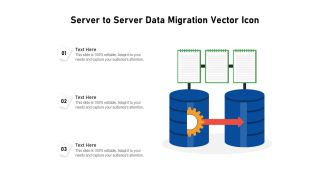Server To Server Data Migration Vector Icon Ppt PowerPoint Presentation File Example Introduction PDF