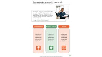 Service Center Proposal Case Study One Pager Sample Example Document