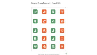 Service Center Proposal Icons Slide One Pager Sample Example Document