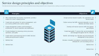 Service Design Principles And Objectives IT Service Management Framework Portrait PDF