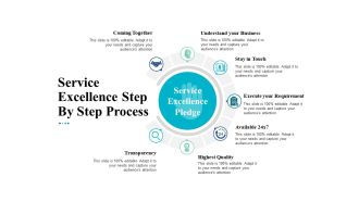 Service Excellence Step By Step Process Ppt Powerpoint Presentation File Designs